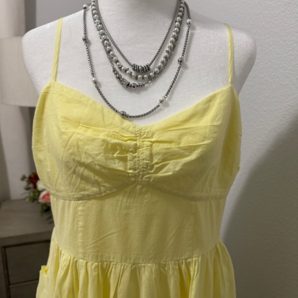 Jason Wu Yellow Lace Trim Midi Sundress – Size 6 - Picture 4 of 5
